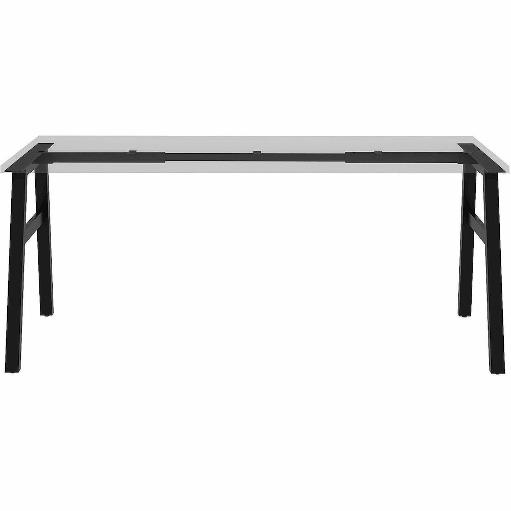 Lorell Table Base - Powder Coated A-shaped, Black Base - 28.50" Height x 71.60" Width x 23.20" Depth - Metal Base Material - 1 Each. Picture 3