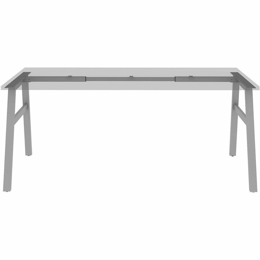 Lorell Table Base - Powder Coated A-shaped, Silver Base - 28.50" Height x 71.60" Width x 29.10" Depth - Metal Base Material - 1 Each. Picture 3
