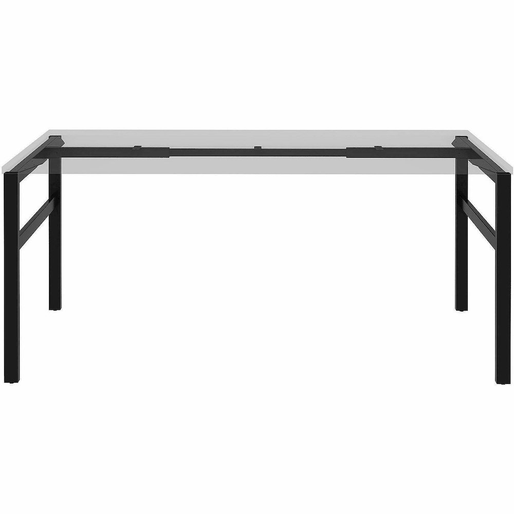 Lorell Table Base - Powder Coated H-shaped, Black Base - 28.50" Height x 71.60" Width x 29.10" Depth - Metal Base Material - 1 Each. Picture 3