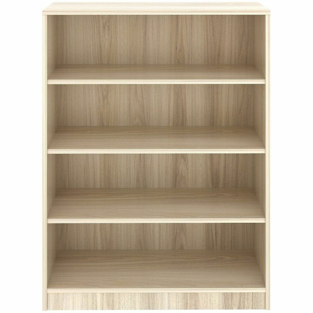 Lorell Sturdy 4-Shelf Bookcase - 4 x Shelf(ves) - Modern Elm - Assembly Required. Picture 3