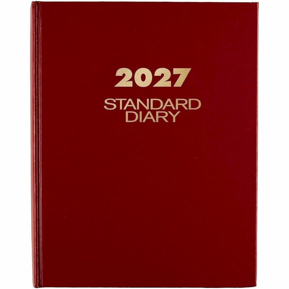 At-A-Glance Standard Diary Diary - Medium Size - Business - Julian Dates - Daily - 12 Month - January 2024 - December 2024 - 1 Day Single Page Layout - 7 1/2" x 9 1/2" White Sheet - Case Bound - Vinyl. Picture 3