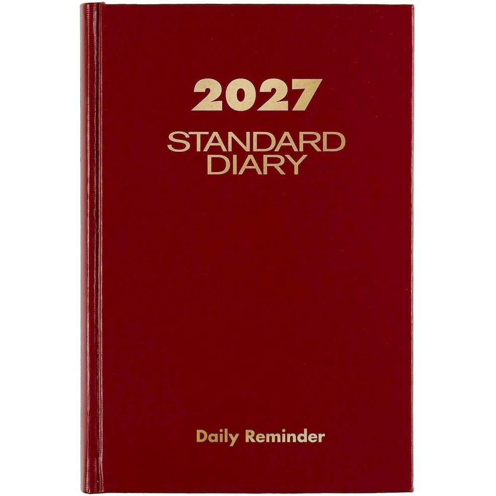 At-A-Glance Standard Diary Reminder - Small - Business - Julian Dates - Daily - 12 Month - January 2026 to December 2026 - 1 Day Single Page Layout - 5 1/2" x 8" Sheet Size - Case Bound - Vinyl - Red . Picture 3