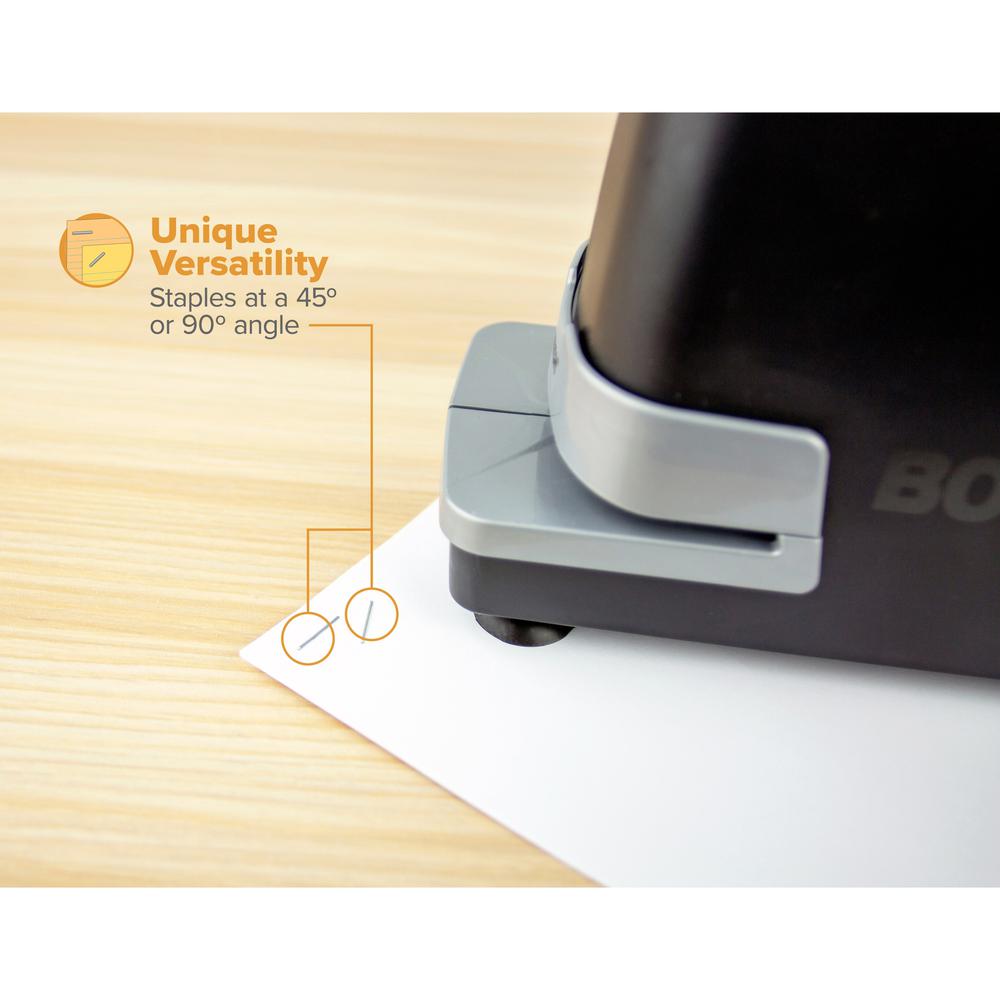 Bostitch Impulse 25 Electric Stapler - 25 Sheets Capacity - 210 Staple Capacity - Full Strip - 1/4" Staple Size - 1 Each - Black. Picture 8
