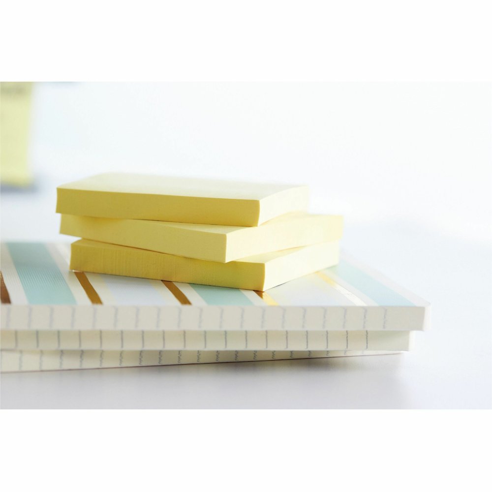 Post-it&reg; Notes Original Notepads - 3" Flag/Note Width x 3" Flag/Note Length - Square - 100 Sheets per Pad - Unruled - Canary Yellow - Paper - Self-adhesive, Repositionable - No - 12 / Pack. Picture 6