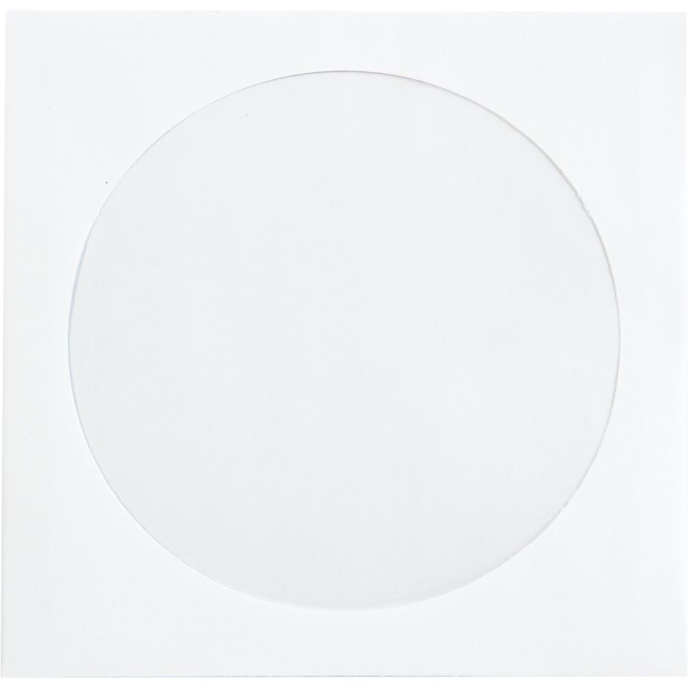 Quality Park Paper CD/DVD Sleeves - CD/DVD - 5" Width x 4 7/8" Length - 24 lb - White - Wove - 100 / Box. Picture 6