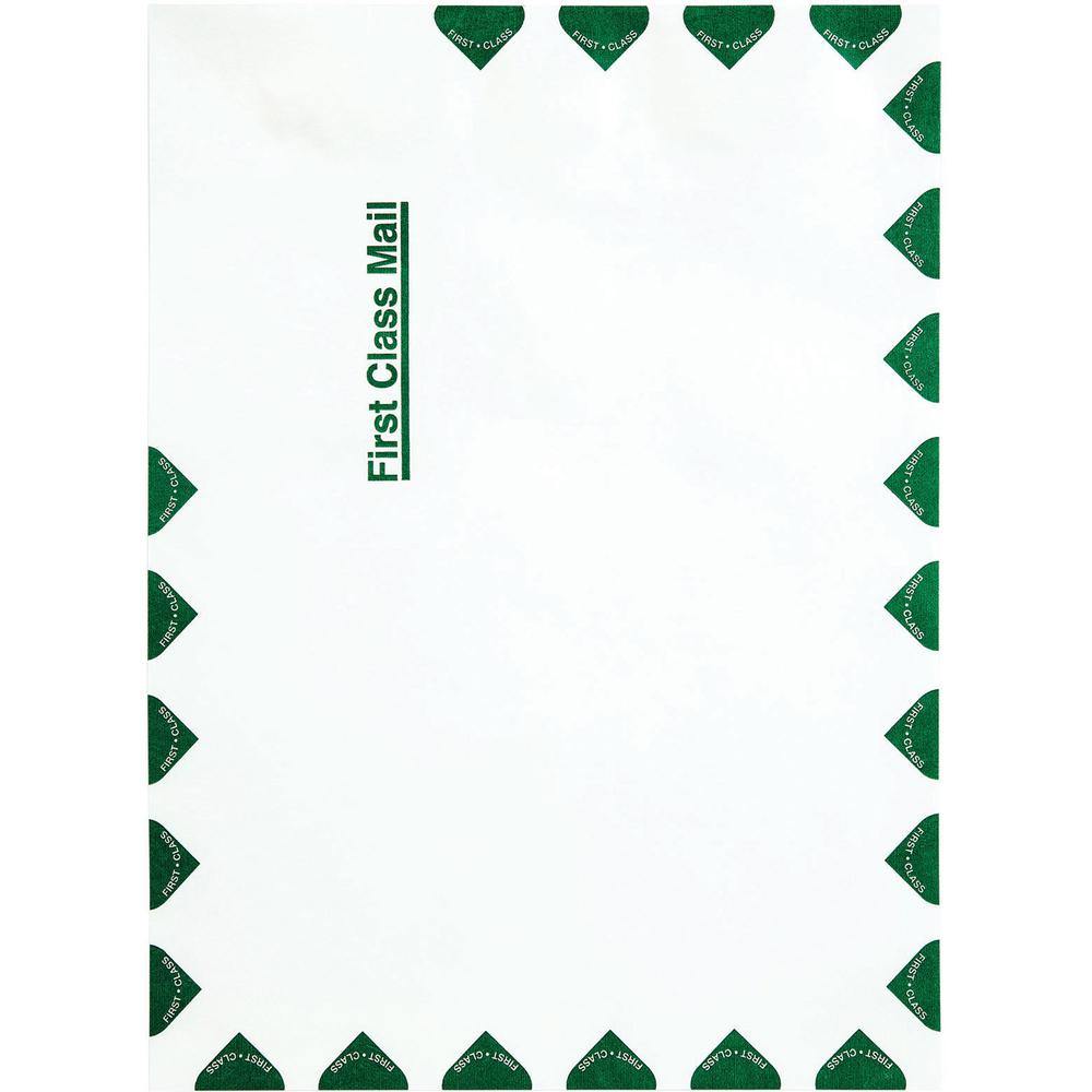 Survivor&reg; 9 x 12 DuPont Tyvek First Class Border Mailers with Self-Seal Closure - First Class Mail - #10 1/2 - 9" Width x 12" Length - 14 lb - Peel & Seal - White - Tyvek - 100 / Box. Picture 9