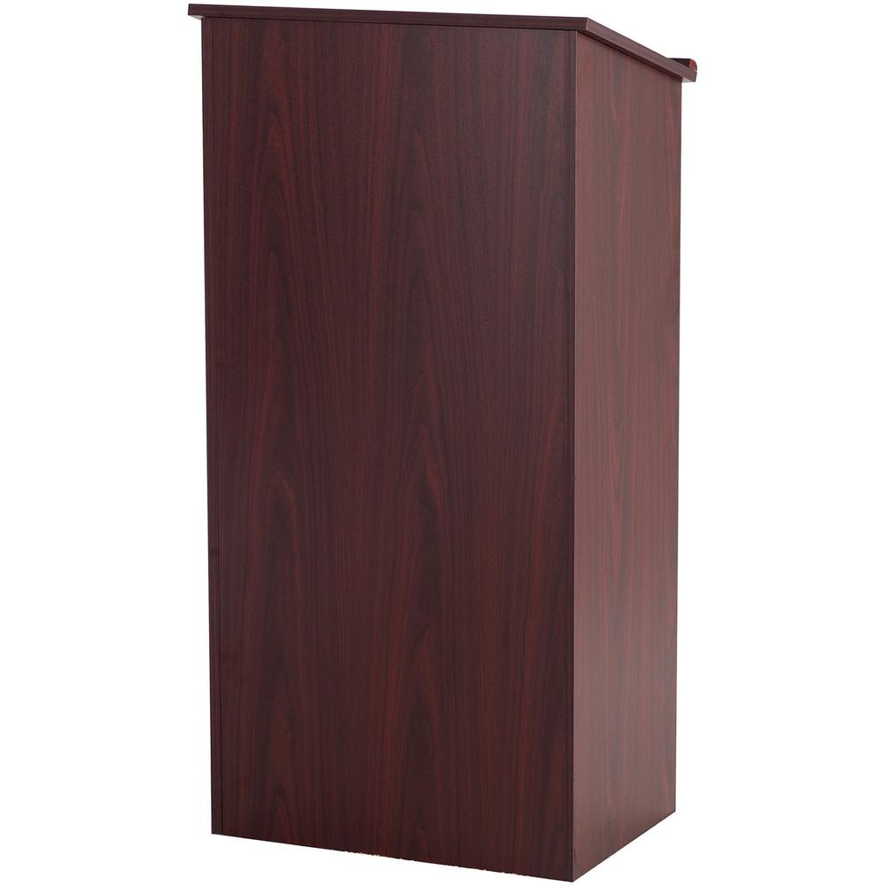 Safco Stand Up Lectern - Rectangle Top - 15.75" Table Top Length x 23" Table Top Width - 46" HeightAssembly Required - Laminated, Mahogany - Wood - 1 Each. Picture 5