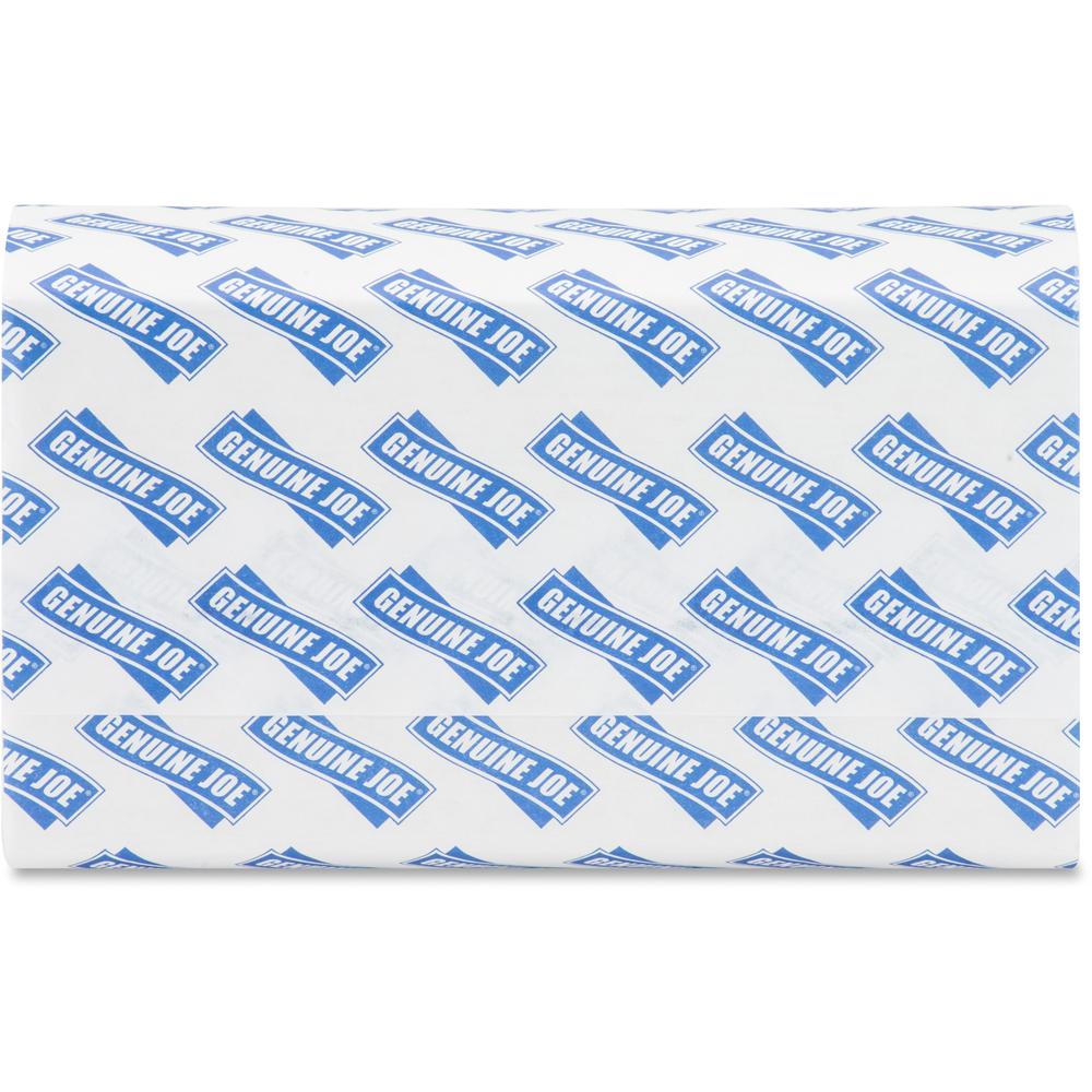 Genuine Joe Paper Towel Multi fold 250 sheets White - 1 Ply - Multifold - 9.20" Width x 9.40" Length - embossed design - White - Paper, Fiber - 250 Sheets/Pack - 16 / Carton. Picture 3