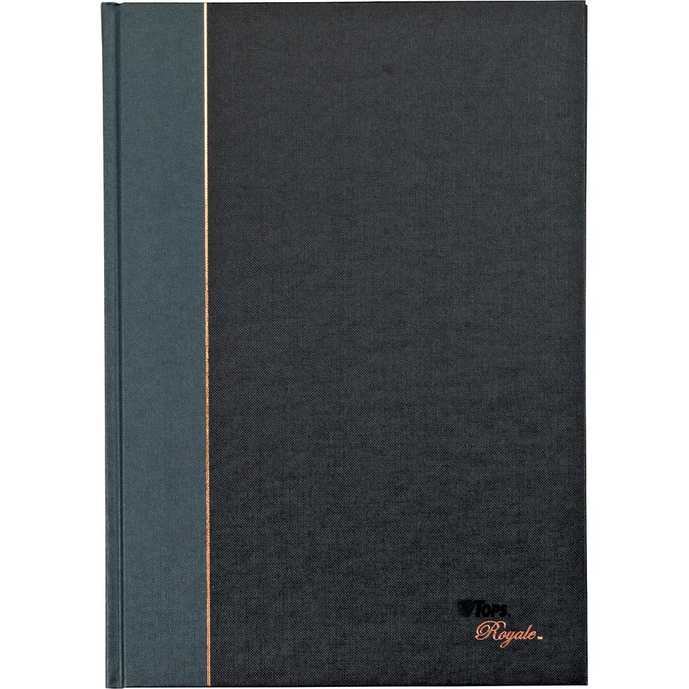 TOPS Royal Executive Business Notebooks - 96 Sheets - Spiral - 20 lb Basis Weight - 8 1/4" x 11 3/4" - White Paper - Gray Binding - Black, Gray Cover - Hard Cover, Ribbon Marker, Heavyweight, Index Sh. Picture 4