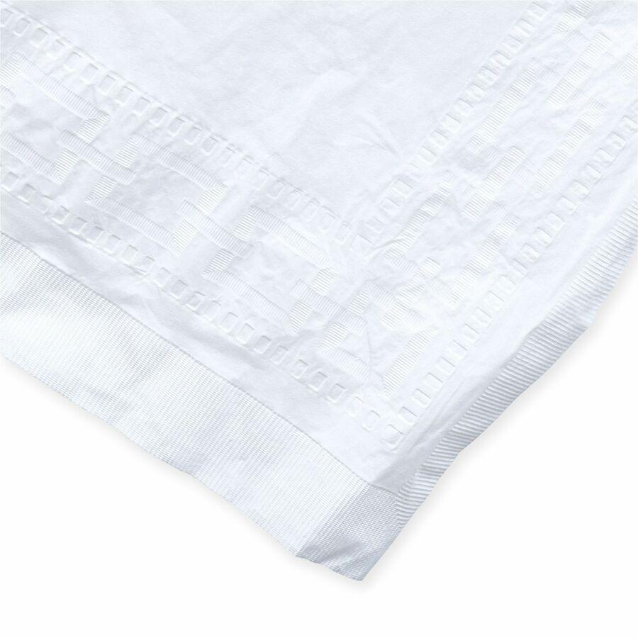 Tatco White Paper Rectangular Tablecovers - 108" Length x 54" Width - Paper - White - 20 / Carton. Picture 3
