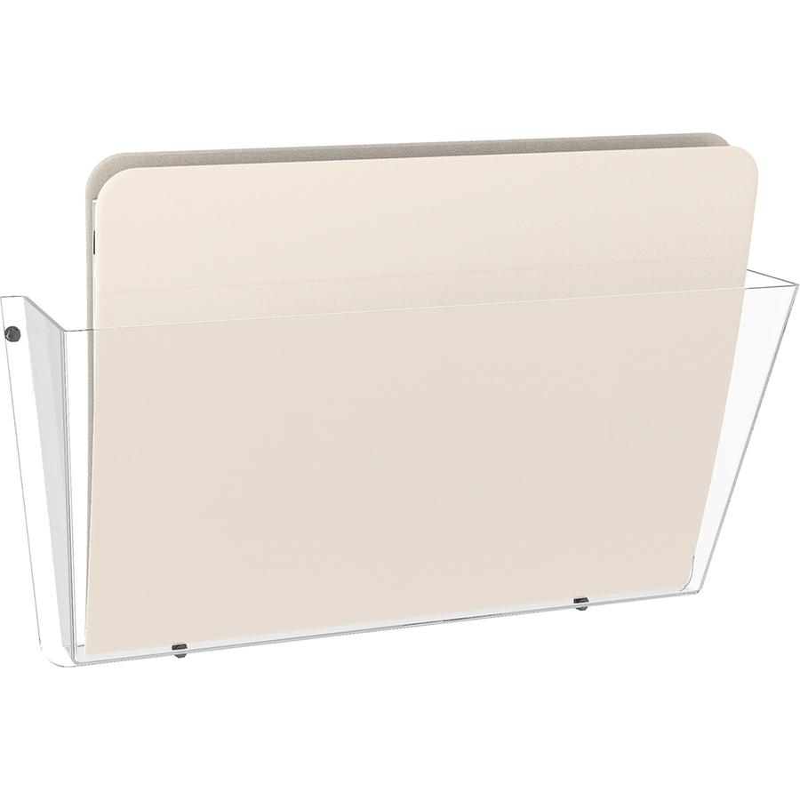 Deflecto Unbreakable DocuPocket - 1 Pocket(s) - 1 Compartment(s) - 6.50" Height x 14.50" Width x 3" Depth - Unbreakable - Clear - Plastic - 1 Each. Picture 6