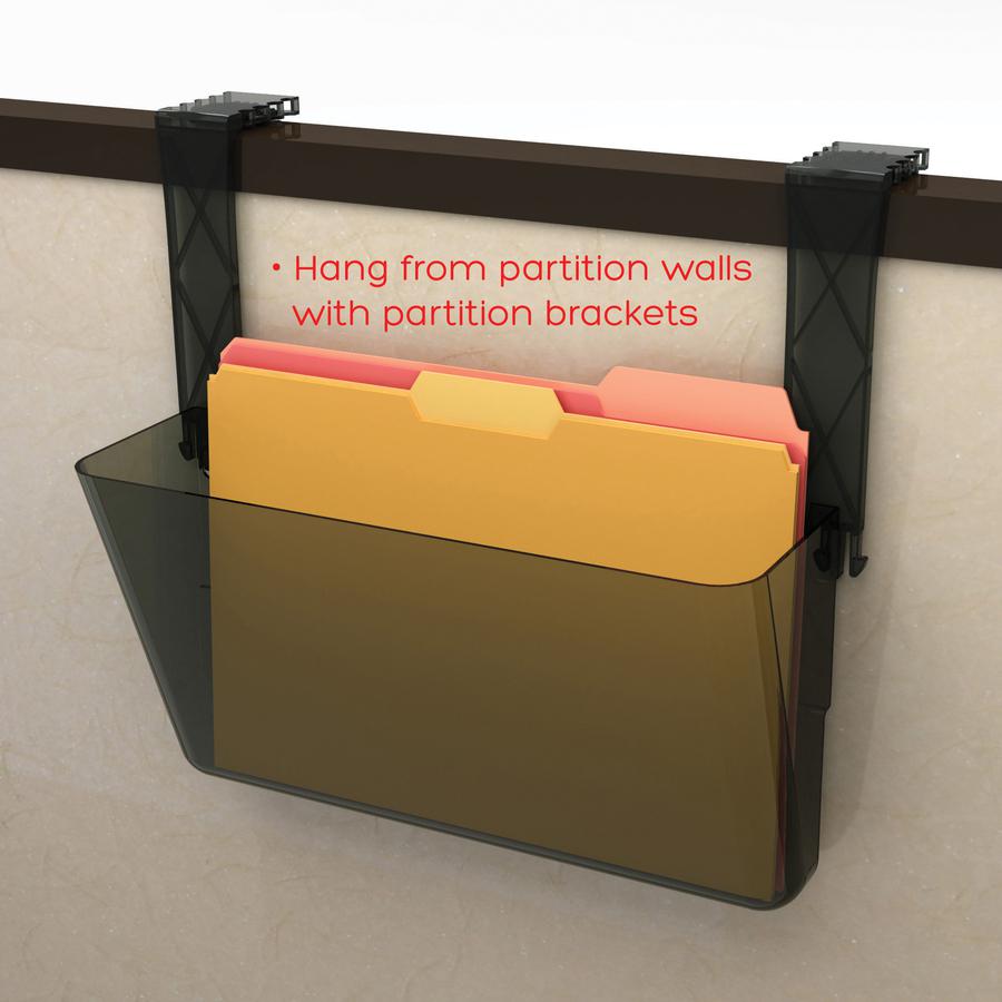 Deflecto EZ Link Stackable DocuPocket - 1 Compartment(s) - 7" Height x 13" Width x 4" Depth - Stackable - Smoke - 1 Each. Picture 5