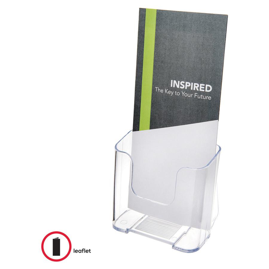 Deflecto Single Compartment DocuHolder - 1 Pocket(s) - 7.75" Height x 4.38" Width x 3.25" Depth - Desktop - Clear - Plastic - 1 Each. Picture 4