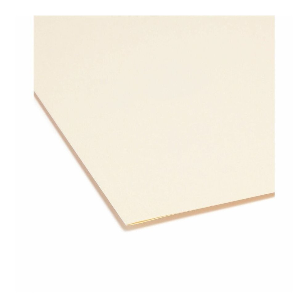 Smead 1/3 Tab Cut Letter Recycled Top Tab File Folder - 8 1/2" x 11" - 3/4" Expansion - Top Tab Location - Left Tab Position - 11 pt. - 1 Plys - Manila - 10% Recycled - 100 / Box. Picture 5