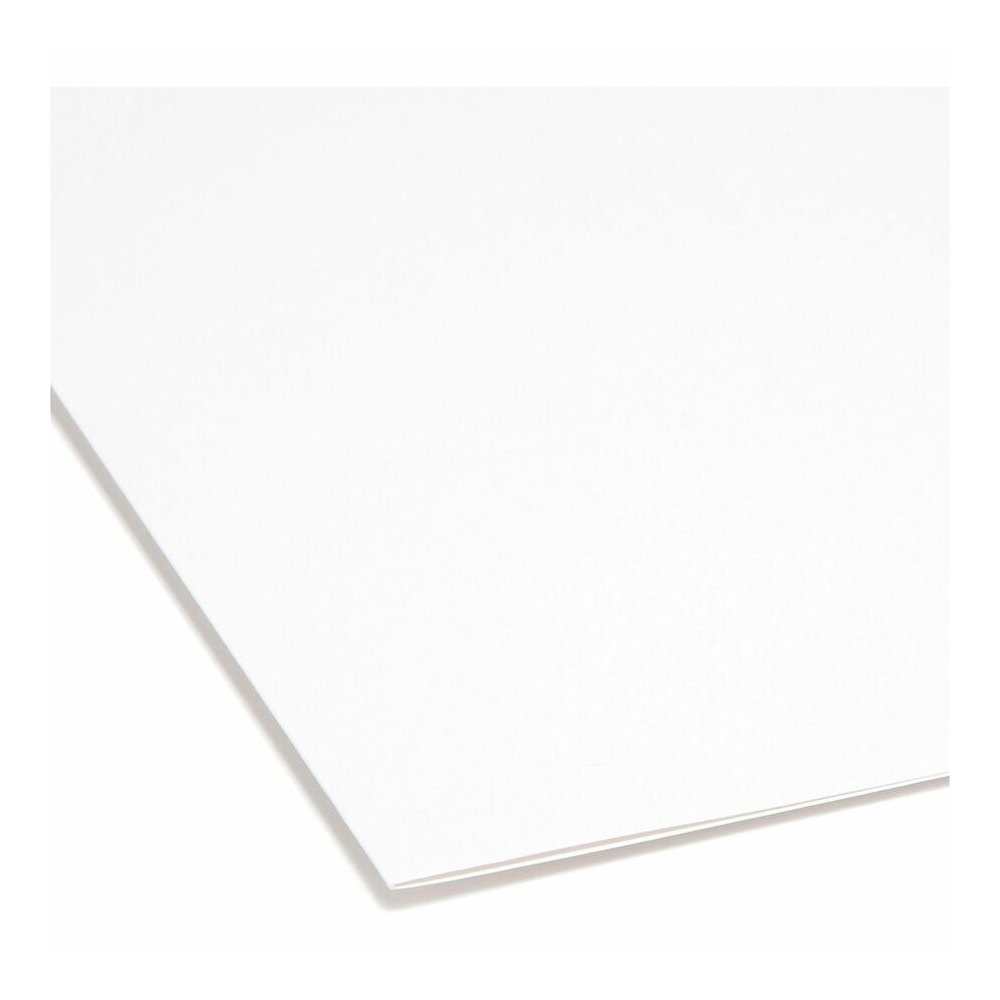 Smead Colored 1/3 Tab Cut Letter Recycled Top Tab File Folder - 8 1/2" x 11" - Top Tab Location - Assorted Tab Position - 11 pt. - 2 Plys - White - 10% Recycled - 100 / Box. Picture 2