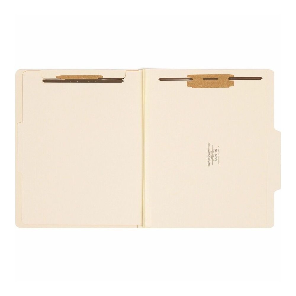 Smead 2/5 Tab Cut Letter Recycled Classification Folder - 8 1/2" x 11" - 2" Expansion - 2 x 2B Fastener - 2" for Folder - Top Tab Location - Right of Center Tab Position - 1 Divider - 18 pt. - 2 Plys . Picture 4