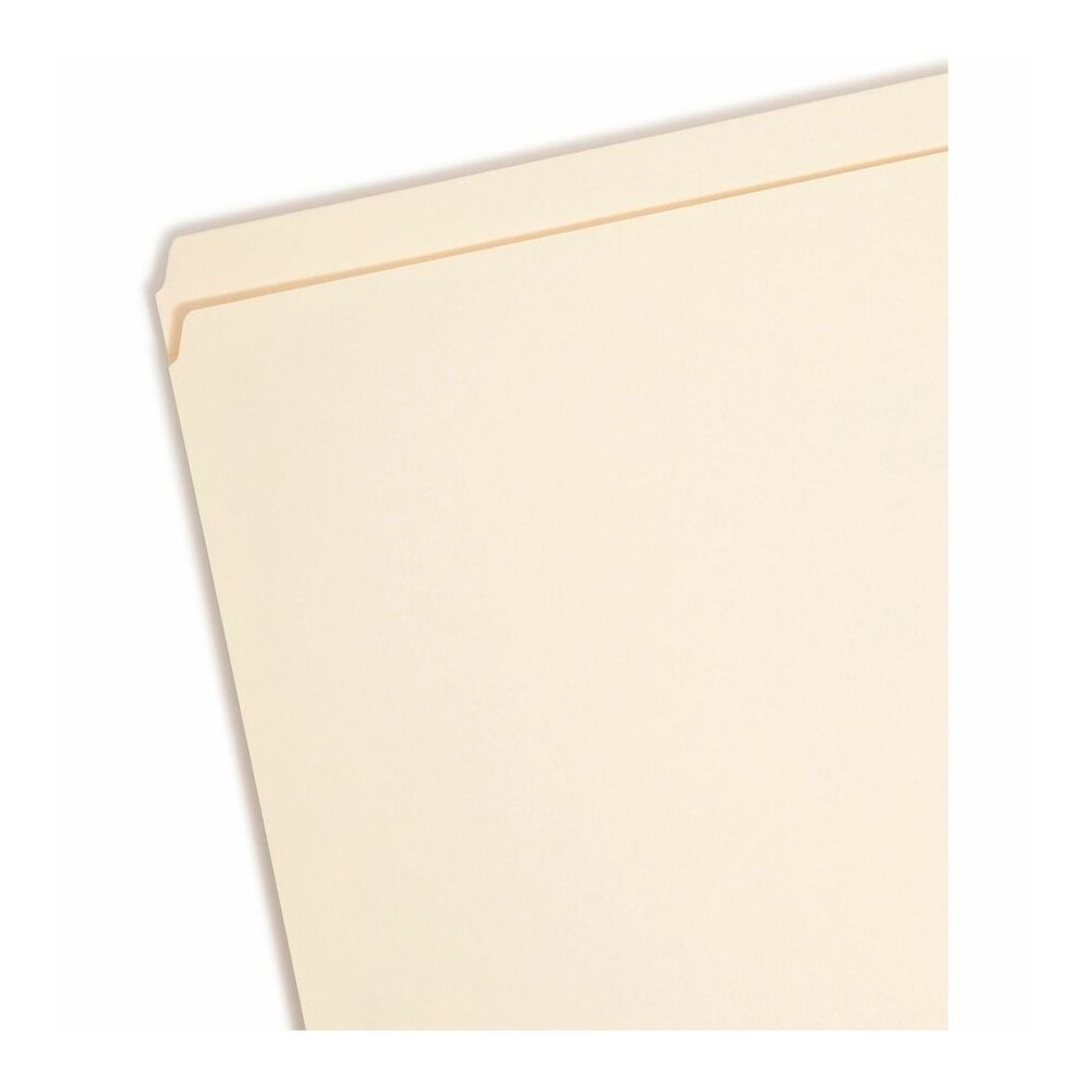 Smead Straight Tab Cut Legal Recycled Fastener Folder - 8 1/2" x 14" - 3/4" Expansion - 1 x 2K Fastener - 2" for Folder - 11 pt. - 2 Plys - Manila - Reinforced Tab - 10% Recycled - 50 / Box. Picture 3
