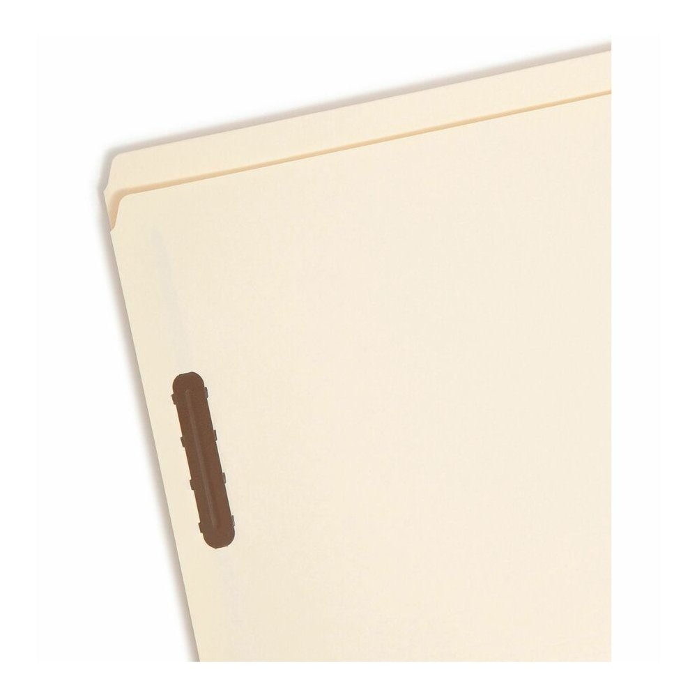 Smead Straight Tab Cut Legal Recycled Fastener Folder - 8 1/2" x 14" - 3/4" Expansion - 2 x 2K Fastener - 2" for Folder - 11 pt. - 2 Plys - Manila - Reinforced Tab - 10% Recycled - 50 / Box. Picture 4