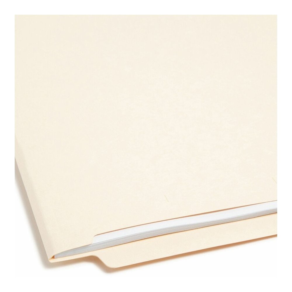 Smead Straight Tab Cut Letter Recycled End Tab File Folder - 8 1/2" x 11" - 3/4" Expansion - 11 pt. - 2 Plys - Manila - Durable - 10% Recycled - 100 / Box. Picture 4