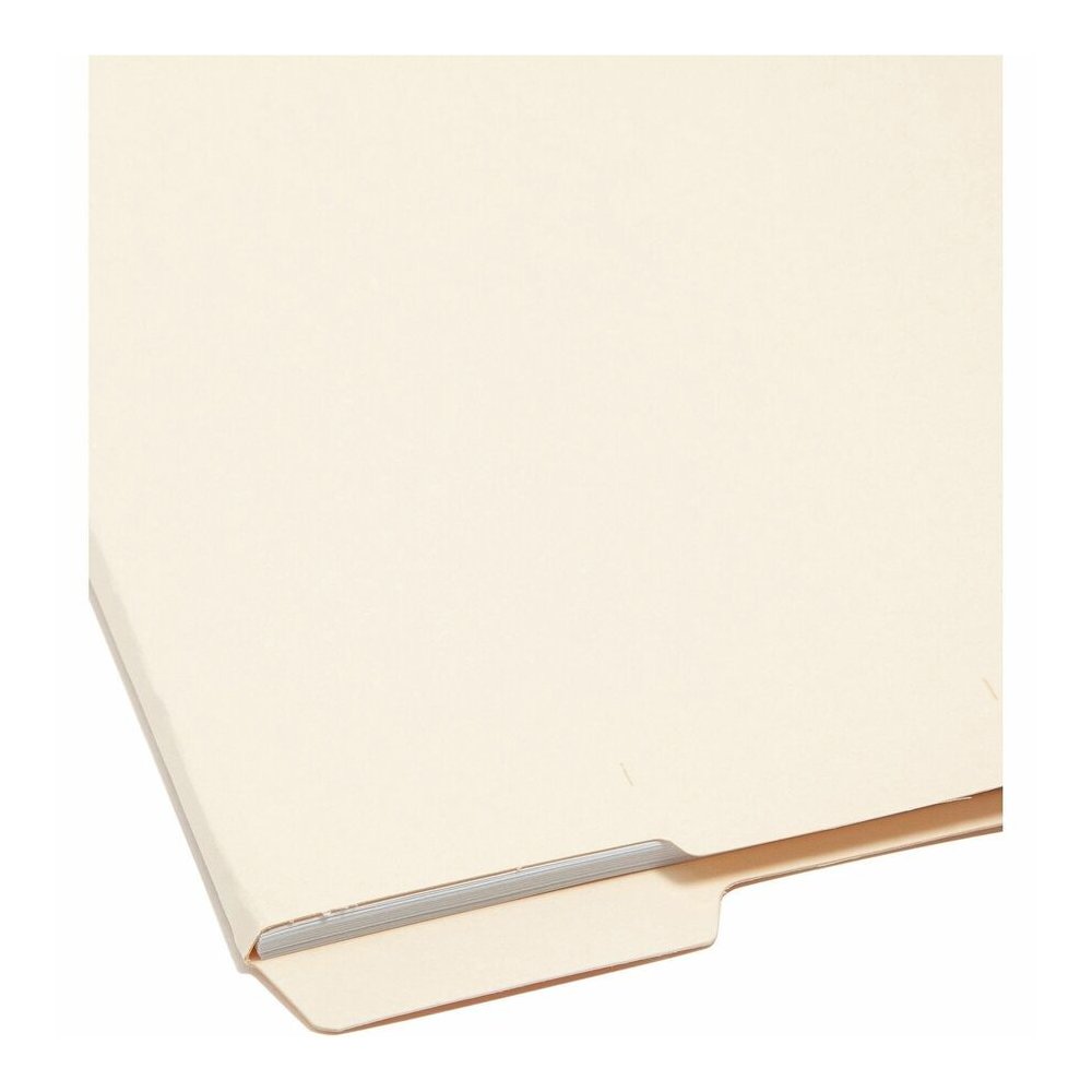 Smead Shelf-Master 1/3 Tab Cut Letter Recycled End Tab File Folder - 8 1/2" x 11" - 3/4" Expansion - End Tab Location - Assorted Tab Position - 11 pt. - 2 Plys - Manila - Reinforced Tab, Embossed - 10. Picture 4