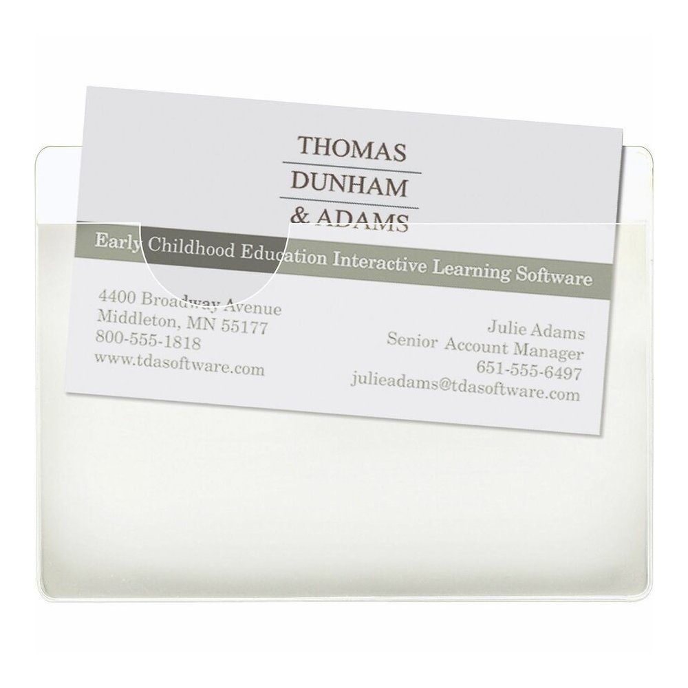 Smead Self-Adhesive Pockets - 3" Length - Clear - Poly - 100 / Box. Picture 5