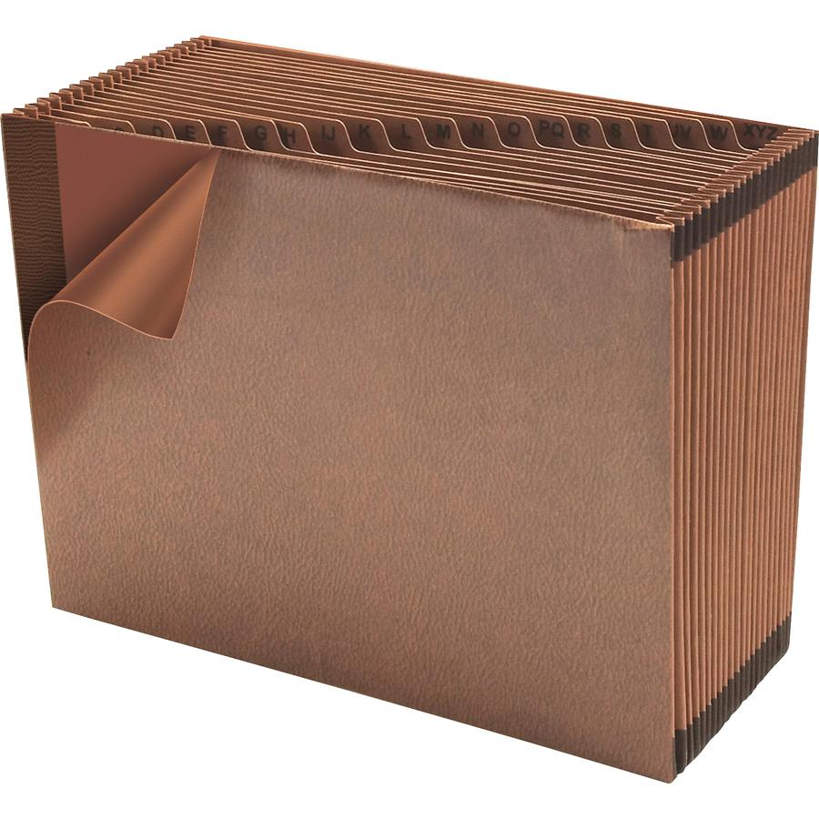 Smead Letter Yes Expanding File - 8 1/2" x 11" - 7/8" Expansion - 21 Pocket - Redrope - Tear Resistant Gusset - 30% Recycled - 1 Each. Picture 10