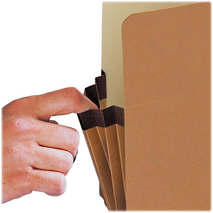 Smead Straight Tab Cut Legal Recycled File Pocket - 8 1/2" x 14" - 1 3/4" Expansion - Top Tab Location - 12.5 pt. - Redrope - Tear Resistant, Rounded Corner, Reinforced Gusset - 30% Recycled - 25 / Bo. Picture 8
