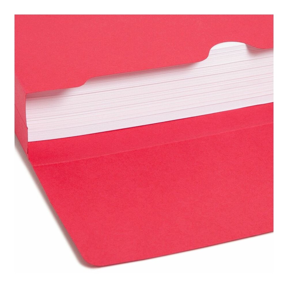 Smead Recycled File Wallet - 11 3/4" x 9 1/2" - 2" Expansion - 11 pt. - Blue, Green, Red, Yellow - Elastic Closure, Heavy Duty, Flap Closure - 10% Recycled - 50 / Box. Picture 6