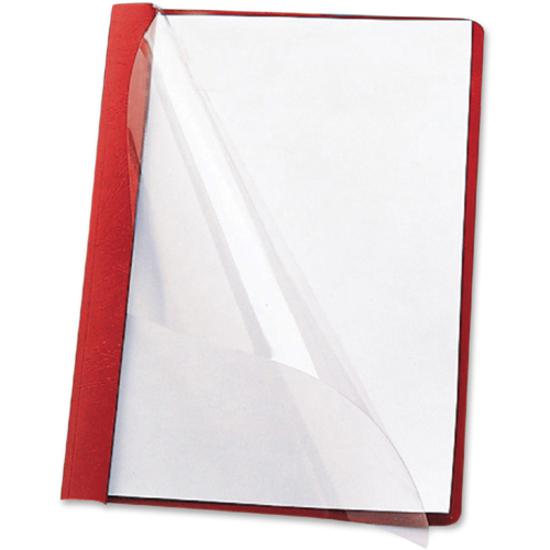 Smead Letter Recycled Report Cover - 8 1/2" x 11" - 3 Fastener - 1/2" for Folder - 12 pt. - Vinyl, Metal - Red - 50% Recycled - 25 / Box. Picture 6