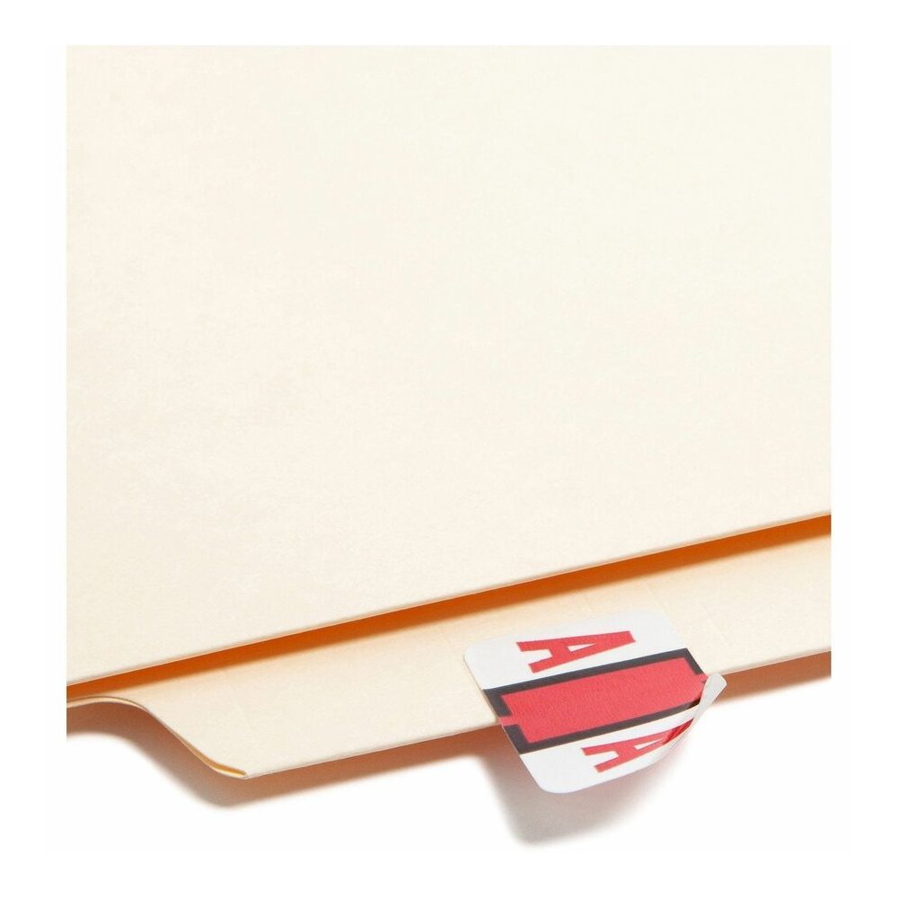 Smead BCCR Bar-Style Color-Coded Labels - A-Z - x 1 1/4" Width x 1" Length - Assorted - Laminated - 500 / Roll - 1 Box. Picture 3