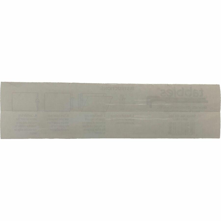Tabbies Wrap Around Folder End Tabs - 2" Tab Height x 8" Tab Width - Clear Tab(s) - Wear Resistant, Tear Resistant - 100 / Pack. Picture 4