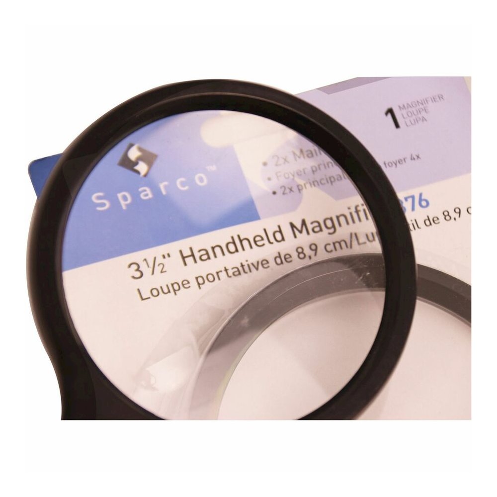 Sparco Handheld Magnifiers - Magnifying Area 3.50" Diameter - Acrylic Lens. Picture 2