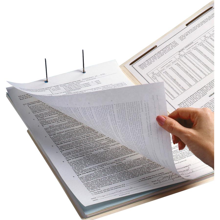 Smead Straight Tab Cut Letter Recycled Fastener Folder - 8 1/2" x 11" - 3/4" Expansion - 2 x 2B Fastener(s) - 2" Fastener Capacity for Folder - Manila - Manila - 100% Recycled - 50 / Box. Picture 2
