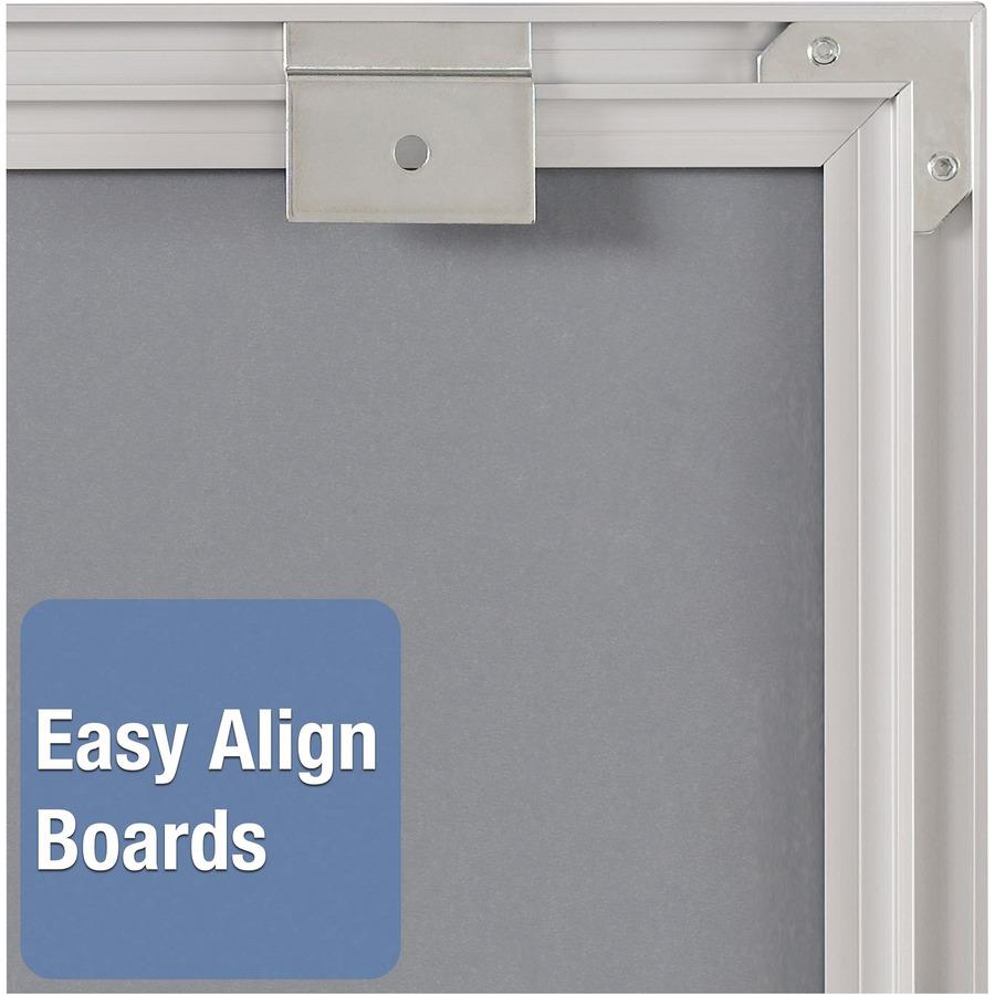 Quartet Matrix Whiteboard - 31" Height x 48" Width - White Surface - Magnetic, Durable - Silver Aluminum Frame - 1 Each. Picture 4