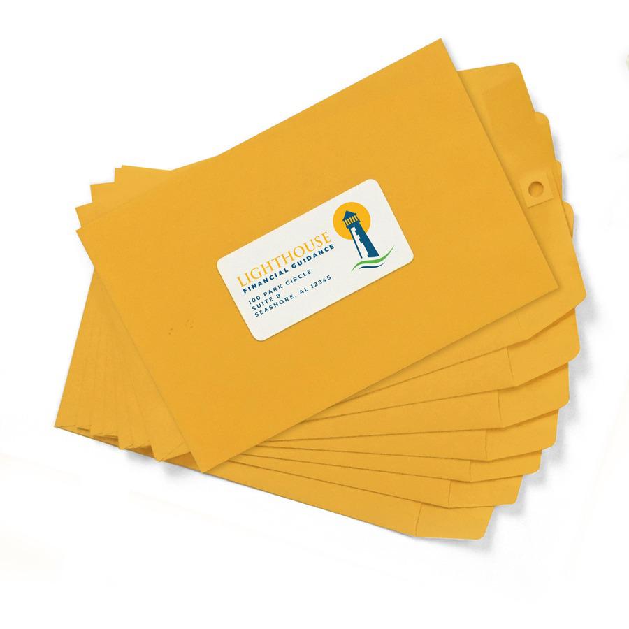 MACO White Laser/Ink Jet Shipping Label - 2" Width x 4" Length - Rectangle - Laser, Inkjet - White - 10 / Sheet - 1000 / Box - Lignin-free. Picture 4