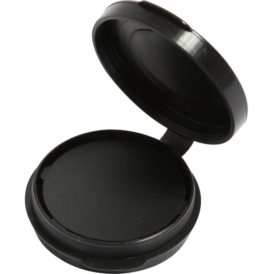 SICURIX Adhesive Fingerprint Ink Pad - 1 Each - 1.5" Height x 1.5" Width x 1.5" Depth - Black Ink - Black. Picture 7