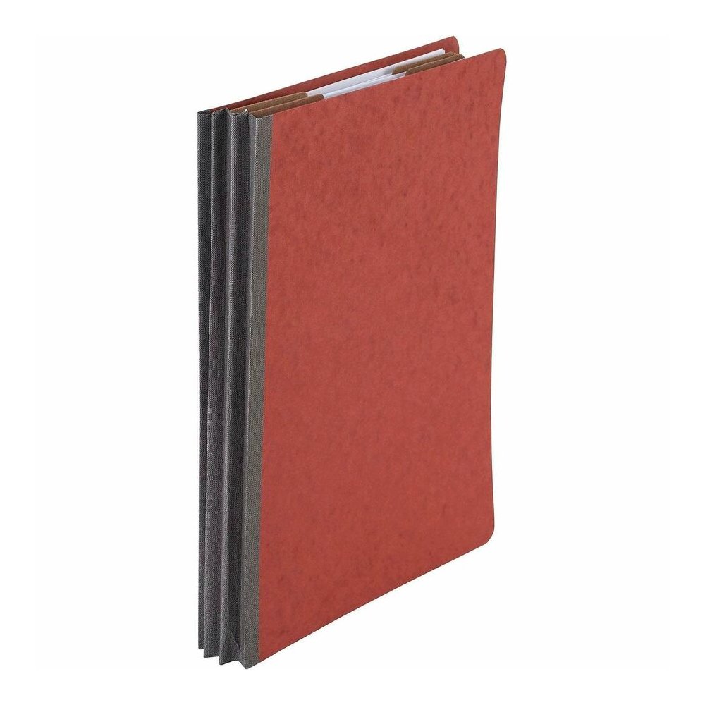 ACCO Legal Classification Folder - 3" Folder Capacity - 8 1/2" x 14" - 6 Fastener - 1" for Folder - 2 Divider - 6 pt. - Pressboard, Tyvek - Earth Red - 10 / Box. Picture 4