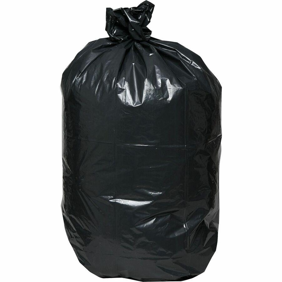 Genuine Joe Heavy-Duty Trash Can Liners - 60 gal Capacity - 56" Length x 39" Width x 1.50 mil (38 Micron) Thickness - Low Density - Black - Plastic Resin - Debris, Can, Waste - 50/Box - 1 Carton. Picture 7