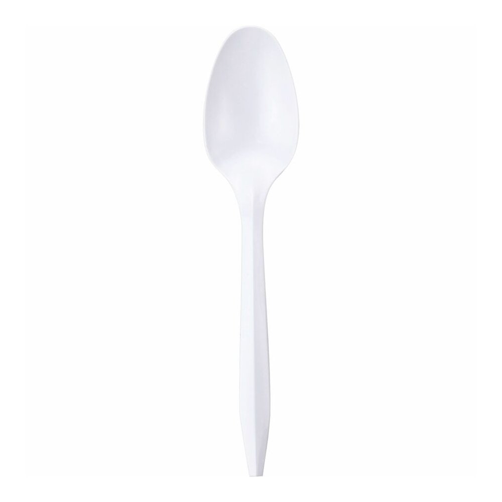 Genuine Joe Medium-weight Spoons - White - 1000 / Carton. Picture 3