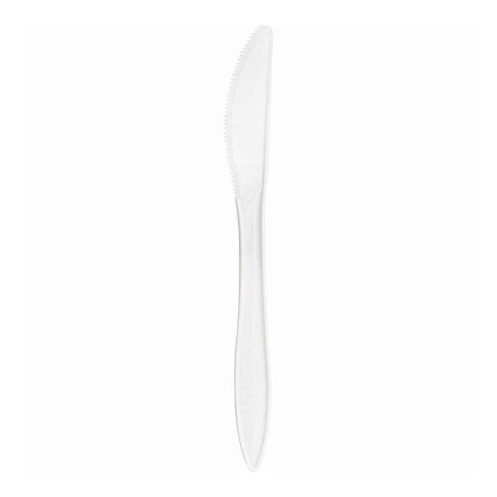 Genuine Joe Medium-weight Knives - Polypropylene - White - 1000 / Carton. Picture 3