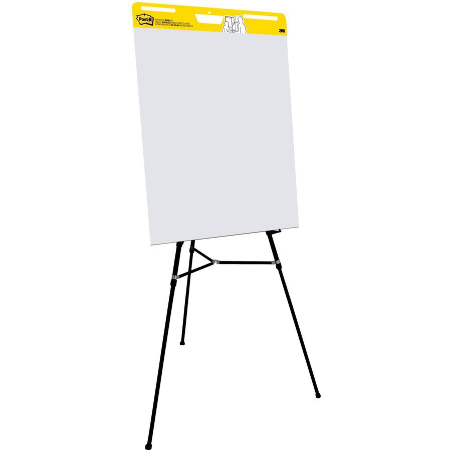 Post-it&reg; Self-Stick Easel Pad Value Pack - 30 Sheets - Plain - Stapled - 18.50 lb Basis Weight - 25" x 30" Sheet Size - White Paper - Cardboard Cover - Repositionable, Self-adhesive, Bleed-free, B. Picture 5