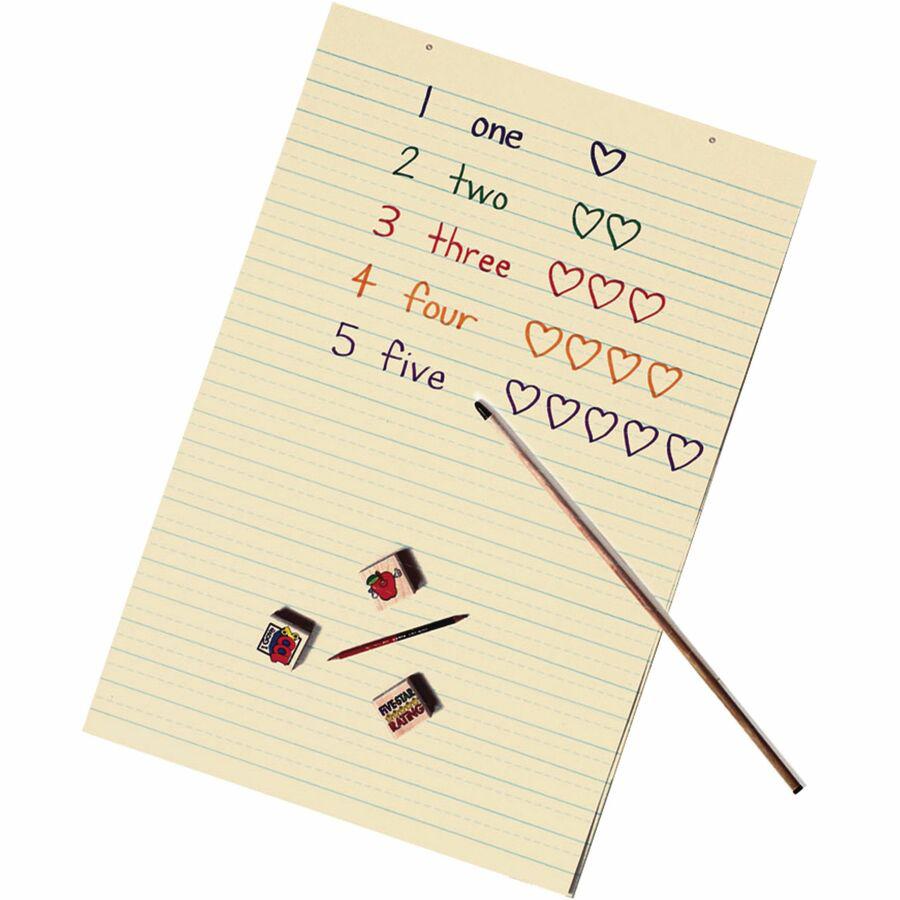 Pacon Recyclable Ruled Tagboard Sheet - 0.88"Height x 24"Width x 36"Length - 100 / Pack - Manila. Picture 3
