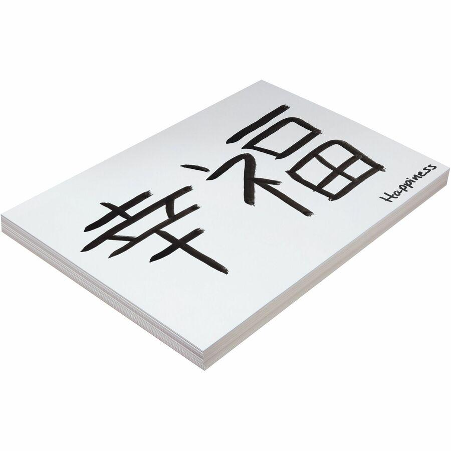 Pacon Medium Weight Multipurpose Tagboard - Multipurpose - 12"Width x 18"Length - 100 / Pack - White. Picture 2