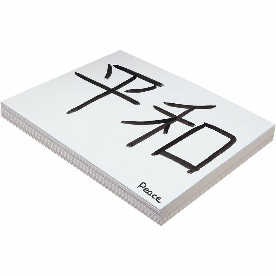 Pacon Medium Weight Multipurpose Tagboard - Art, Craft - 12"Width x 9"Length - 100 / Pack - White. Picture 2