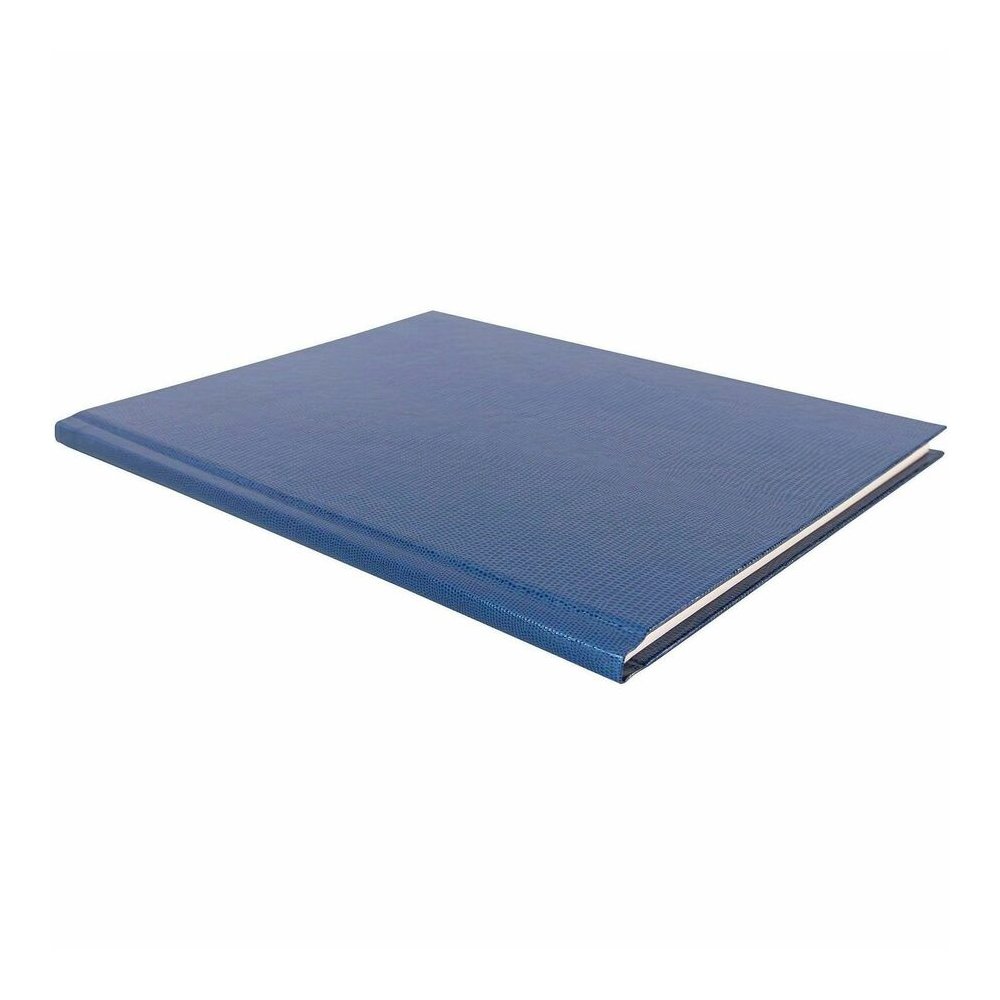 Rediform Large Executive Hardbound Notebook - Letter - 150 Sheets - Sewn - Ruled Margin - 18 lb Basis Weight - Letter - 8 1/2" x 11" Sheet Size - White Paper - Blue Textured Cover - Hard Cover - Yes -. Picture 6