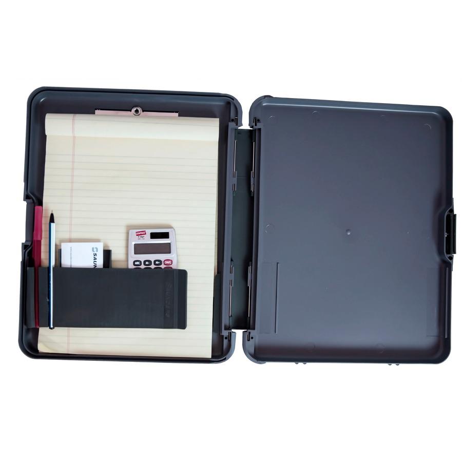 Saunders Workmate Storage Clipboard - 0.50" Clip Capacity - Polypropylene - Gray, Charcoal - 1 Each. Picture 2