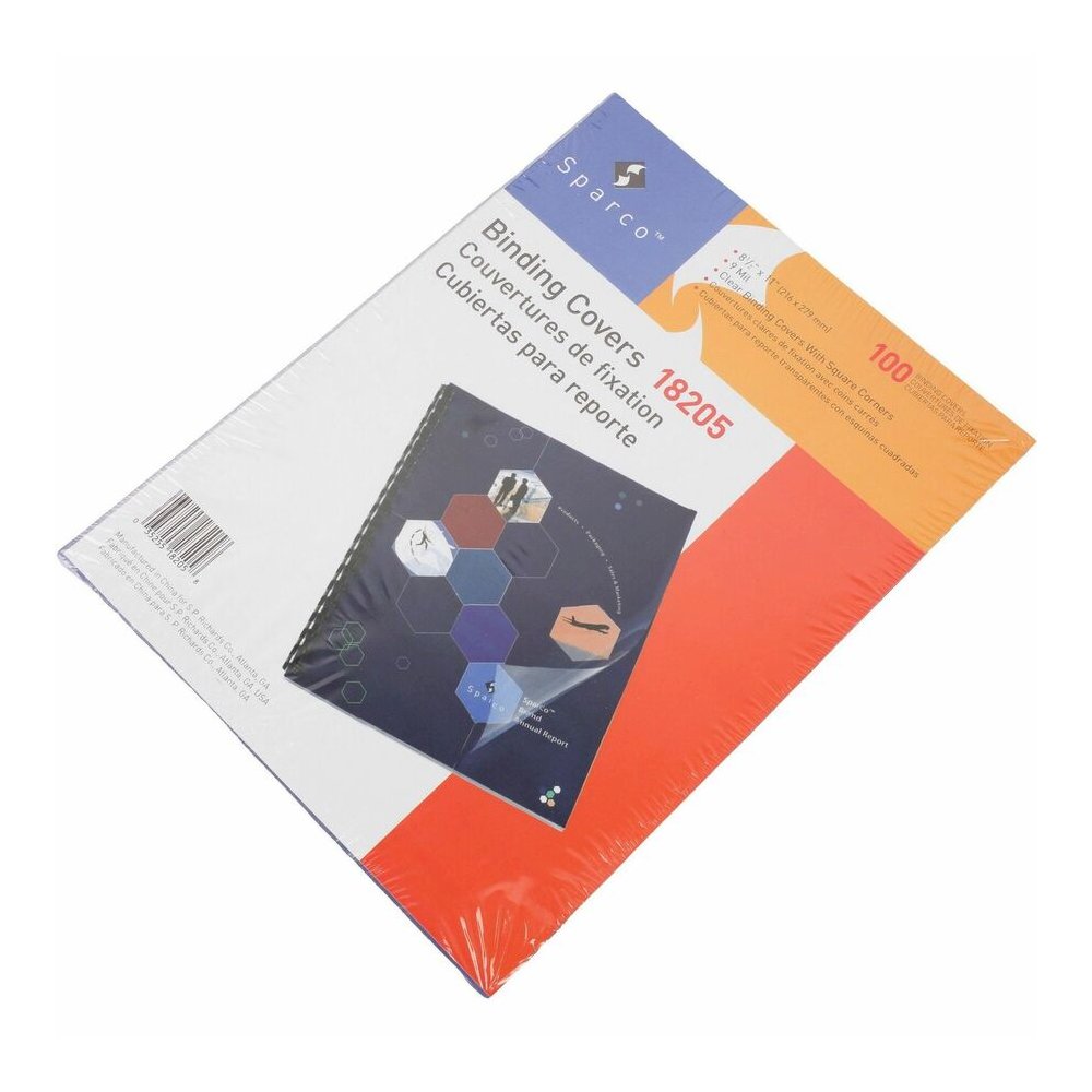 Sparco 18205 Letter Presentation Cover - 8 1/2" x 11" - Plastic - Clear - Spill Proof, Tear Proof - 100 / Box. Picture 3