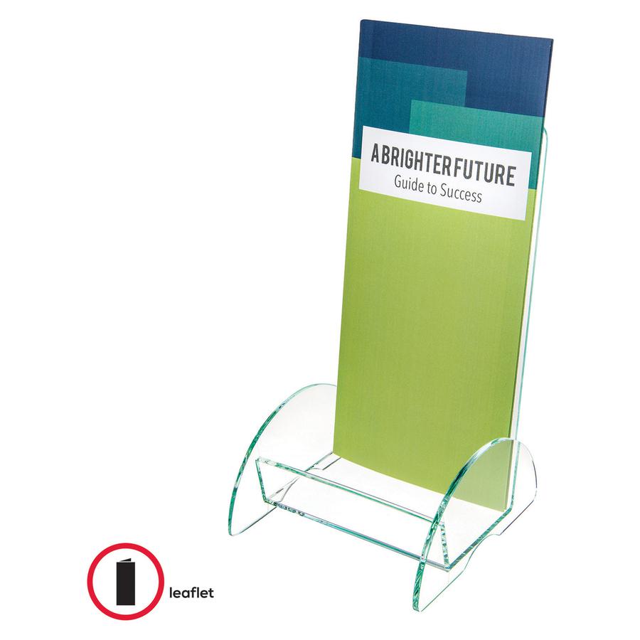 Deflecto Euro-Style DocuHolder - 8" Height x 4.5" Width x 3.8" Depth - Durable, Lightweight - Clear - Glass, Plastic - 1 Each. Picture 6