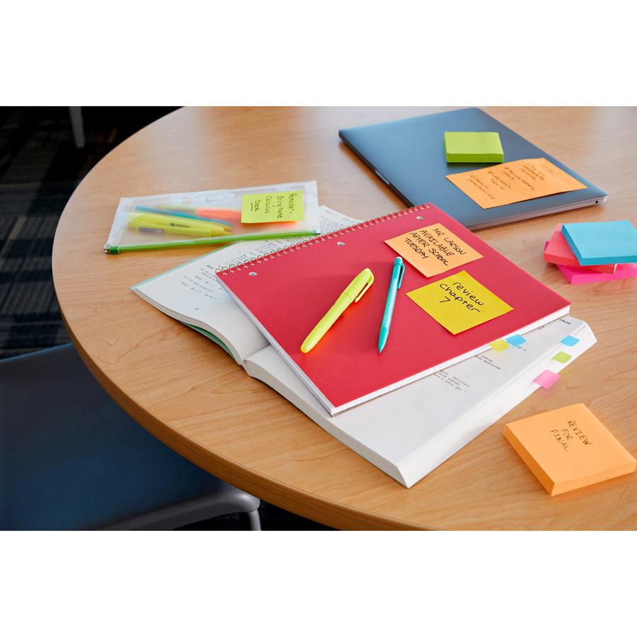 Post-it&reg; Notes Cabinet Pack - Floral Fantasy Color Collection - 1800 x Assorted - 3" x 3" - Square - 100 Sheets per Pad - Unruled - Limeade, Citron, Positively Pink, Iris Infusion, Blue Paradise -. Picture 3
