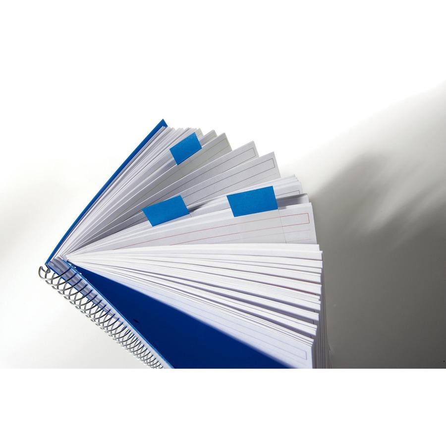 Post-it&reg; Blue Flag Value Pack - 600 x Blue - 1" x 1 3/4" - Rectangle - Unruled - Blue - Removable, Repositionable, Reusable - 600 / Box. Picture 3